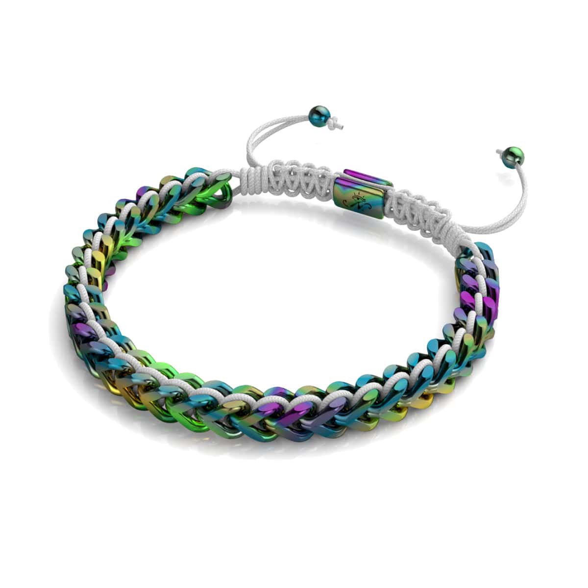 Weiß x Einhorn Silber | Gaia Weizenkettenarmband